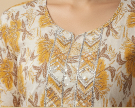 Women Floral Printed Cotton Kurti – Elegant Ethnic Wear